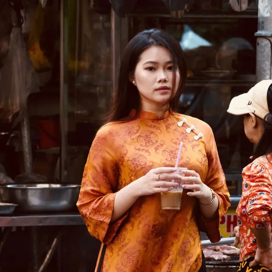 Quầy bếp bày món